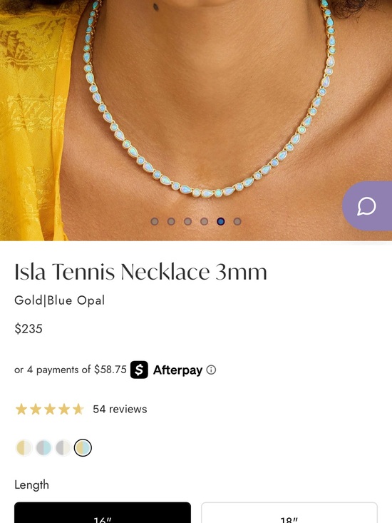 Melinda Maria Jewelry - Melinda Maria Gold Necklace with Blue Opal Accents